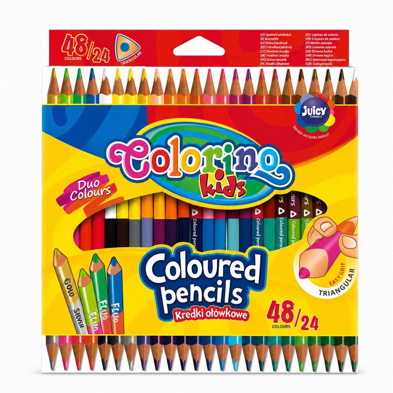 Kredki Colorino Kids Dwustronne Trójkątne 24 sztuki 48 Kolorów Kredki Colorino Kids Dwustronne Trójkątne 24 sztuki 48 Kolorów